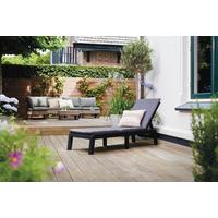 OPALOVACÍ LEHÁTKO ATLAS - šedá/barvy grafitu, Design, textil/plast (187,50/58/29cm) - Ambia Garden