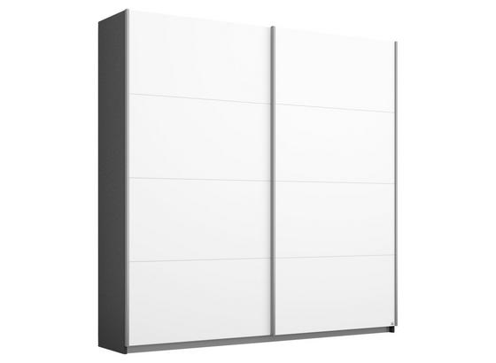Schwebetürenschrank 181cm Belluno, Grau/ Weiß Dekor - Dunkelgrau/Weiß, MODERN, Holzwerkstoff (181/210/62cm) Schwebetürenschrank 181cm Belluno, Grau/ Weiß Dekor - Dunkelgrau/Weiß, MODERN, Holzwerkstoff (181/210/62cm)