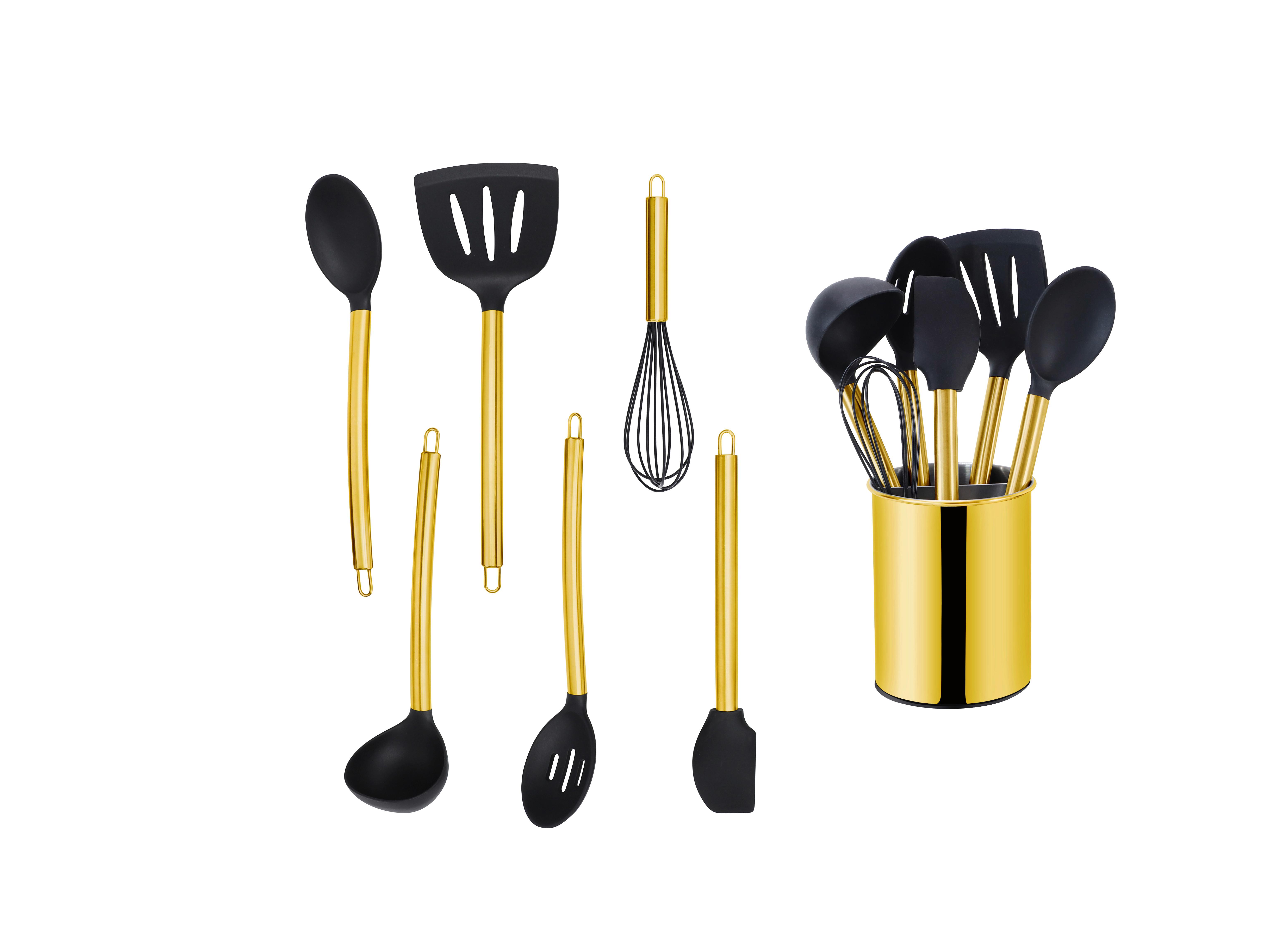 SADA KUCHYNSKÉHO NÁRADIA EW-KS-7020G - čierna/zlatá, Basics, plast (13cm) - Echtwerk