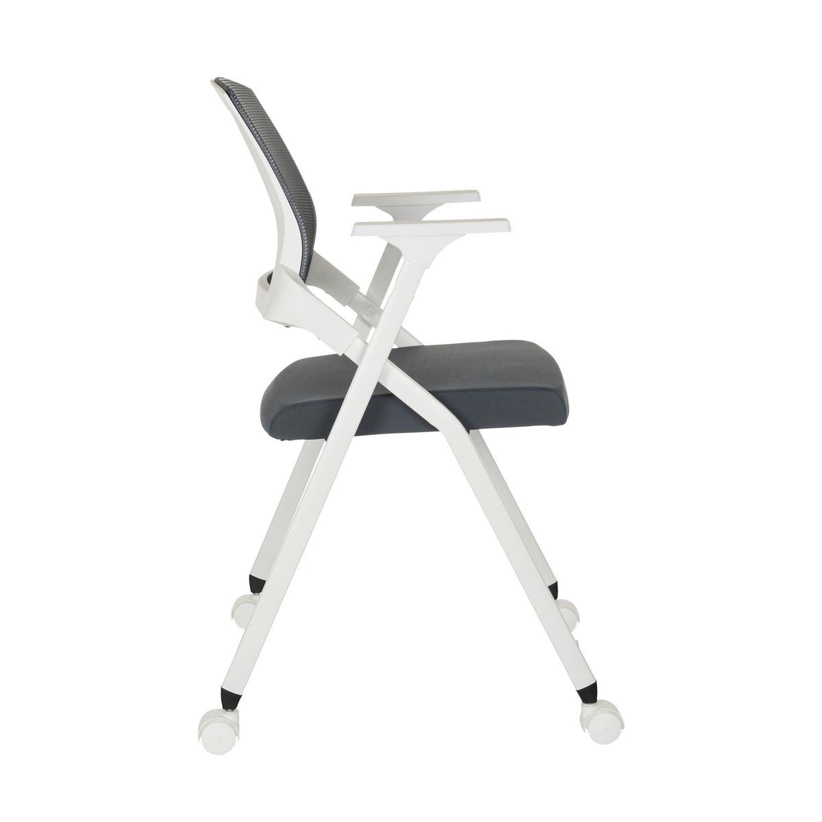 Besucherstuhl Priority Ii W - Weiß/Grau, Basics, Kunststoff/Textil (61/98/58cm) - MID.YOU