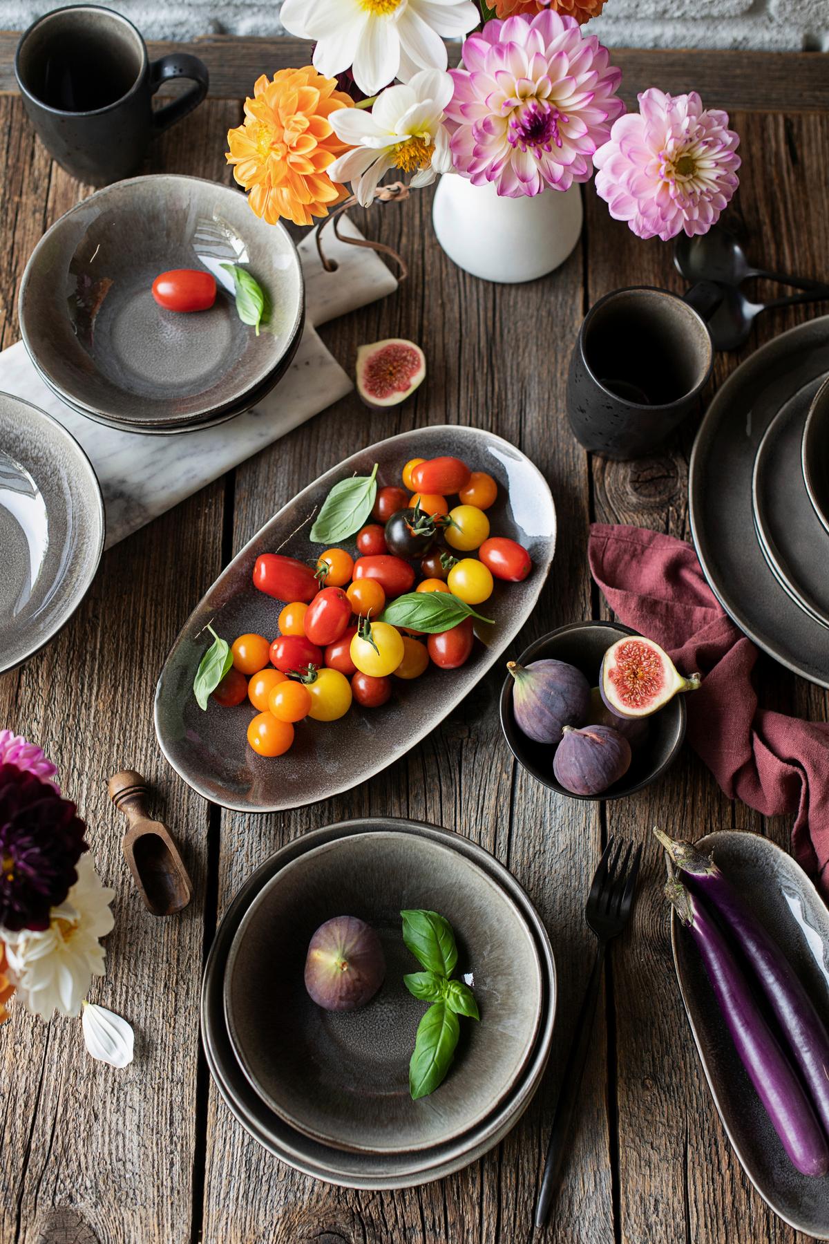 Tassenset Niara Organic Steinzeug 8--Teilig. Braun Schwarz - Schwarz/Braun, Basics, Keramik - Mäser