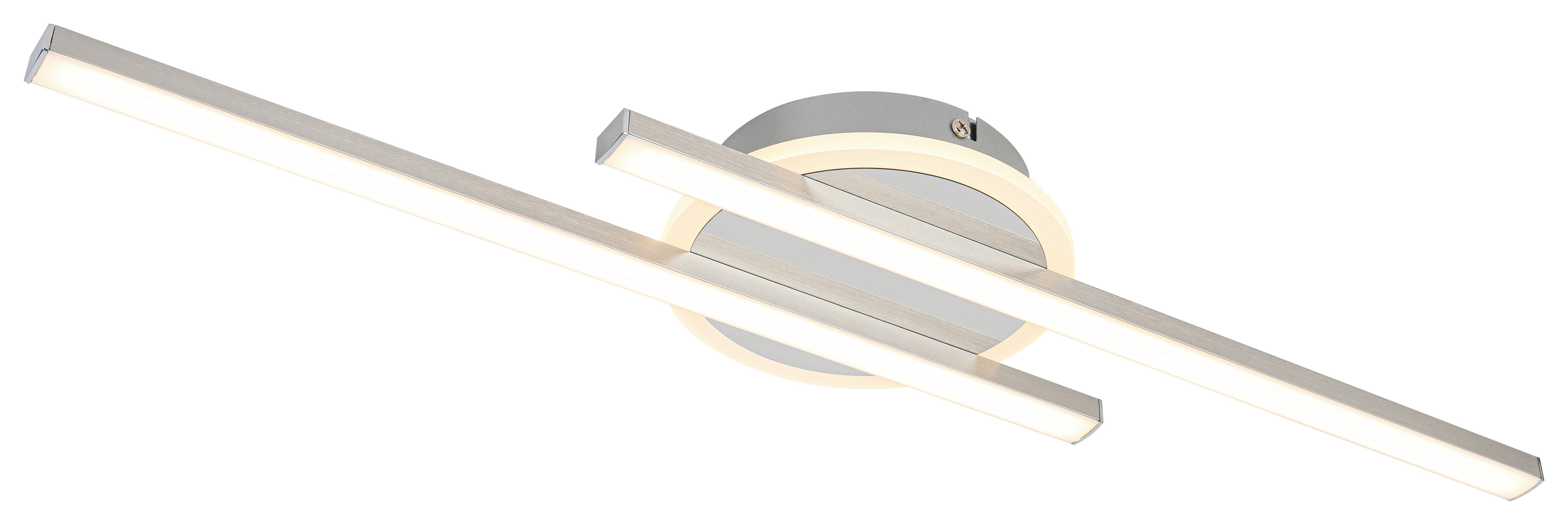 LED-DECKENLEUCHTE CENNET - Chromfarben/Alufarben, Basics, Kunststoff/Metall (15/58/5cm) - Luca Bessoni