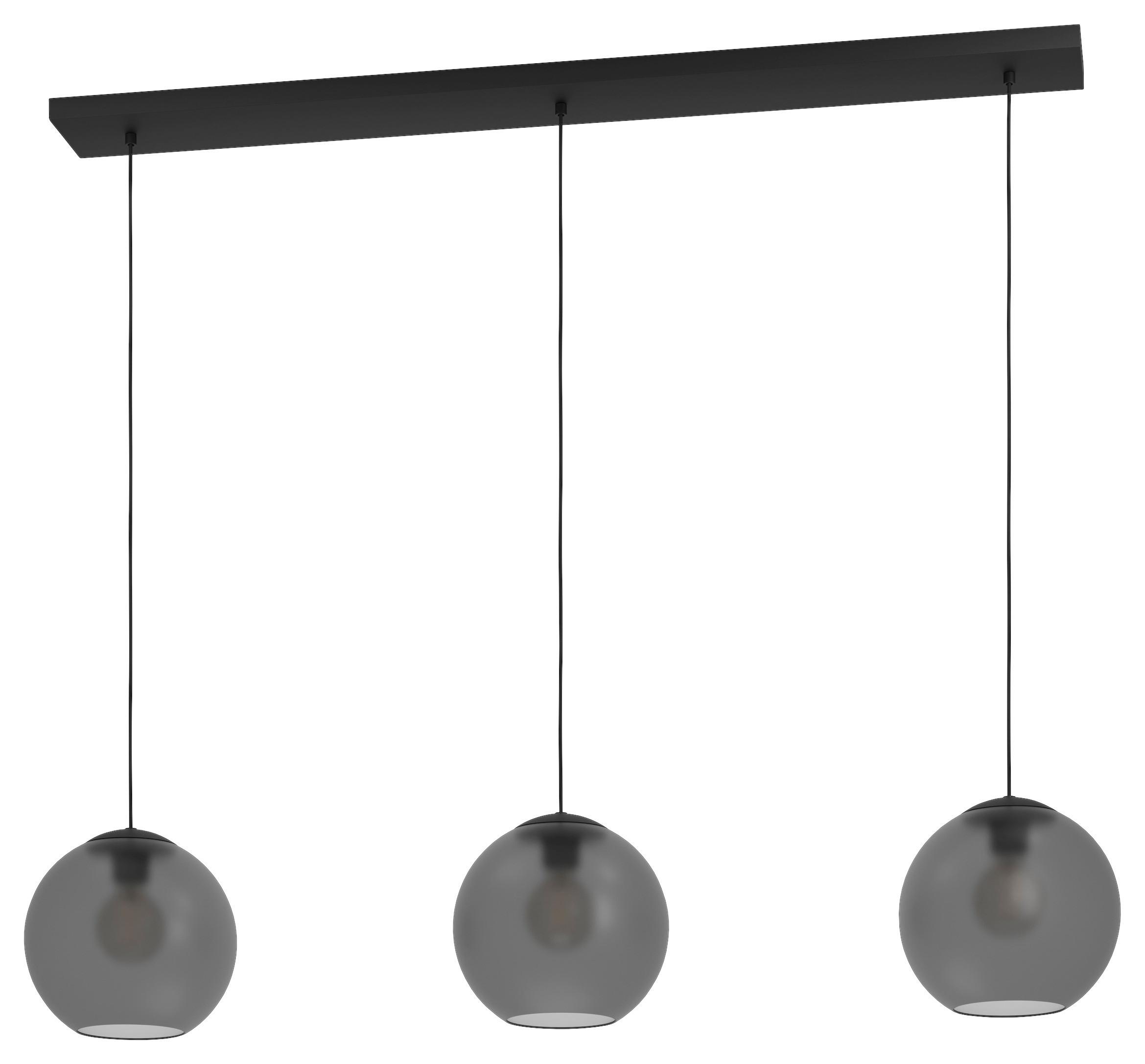 ZÁVESNÉ SVIETIDLO ARANGONA - čierna/sivá, Konventionell, kov/sklo (125,5/24,5/150cm)