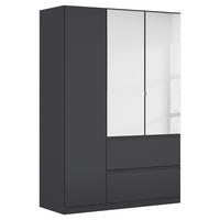 Drehtürenschrank Costa Dunkelgrau B: 136 Cm - Dunkelgrau, MODERN, Holzwerkstoff (136/197/54cm) - Rauch Möbel