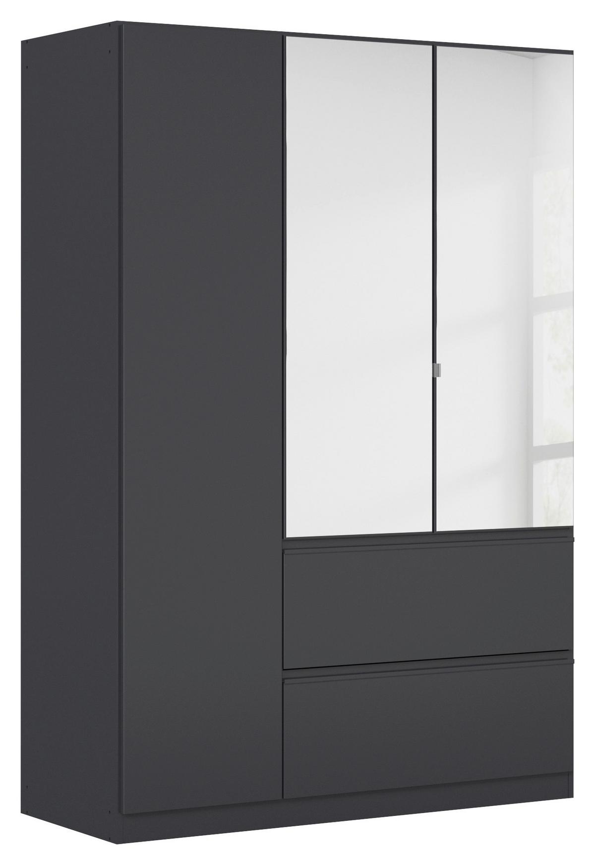 Drehtürenschrank Costa Dunkelgrau B: 136 Cm - Dunkelgrau, MODERN, Holzwerkstoff (136/197/54cm) - Rauch Möbel