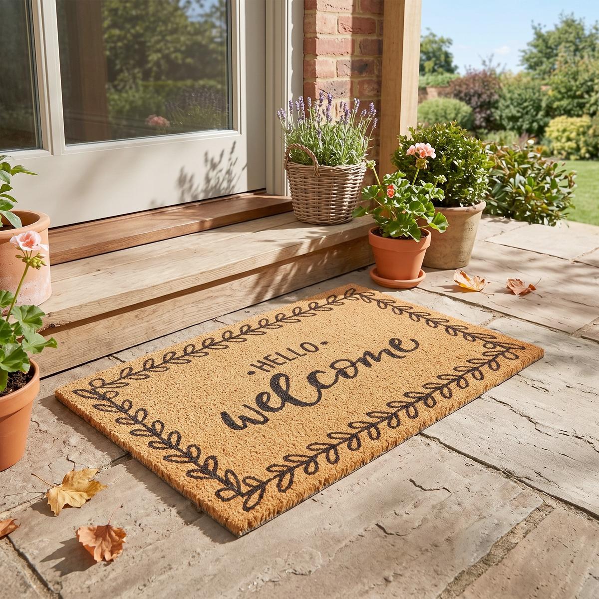 ROHOŽKA Hello-Welcome, 40/60cm - prírodná farba, Modern, prírodné materiály (40/60cm) - Modern Living