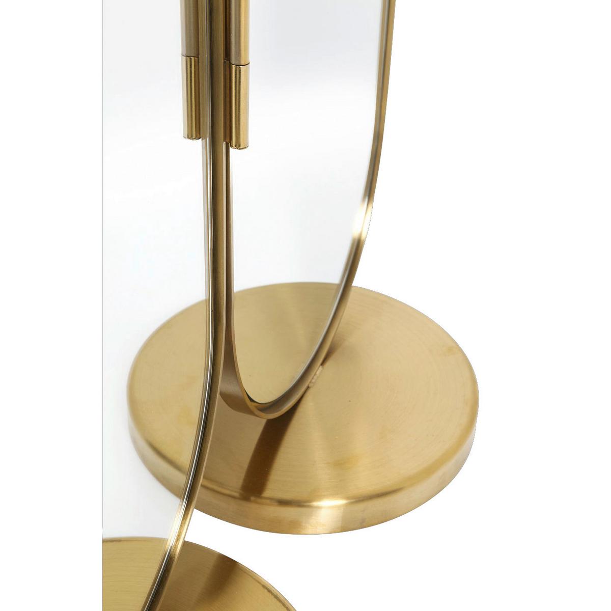 Paravent Curve / Swing -Trend- - Goldfarben, Trend, Glas/Metall (106/166/31cm) - Kare-Design