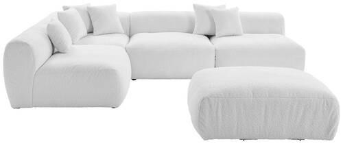 Ecksofa Bloom - Weiß, Trend, Textil (235/315cm) - Livetastic