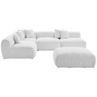 Ecksofa Bloom - Weiß, Trend, Textil (235/315cm) - Livetastic