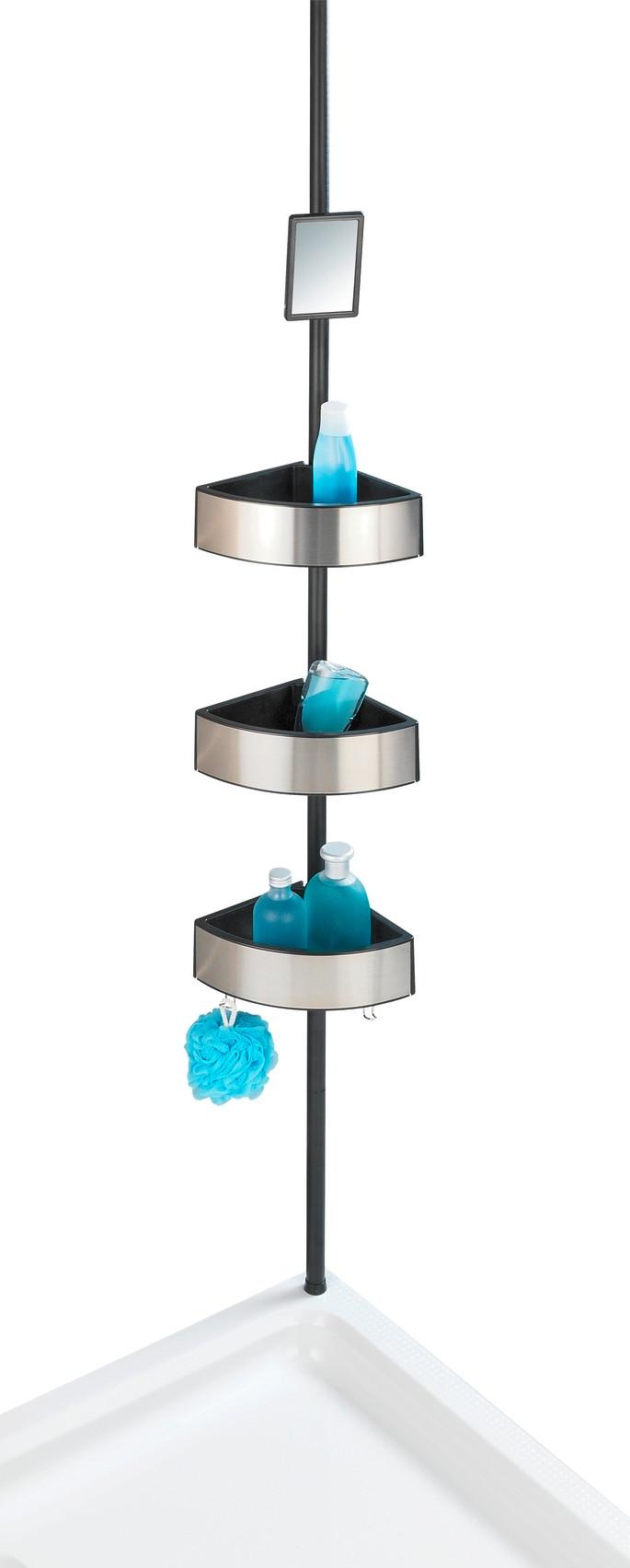 Duschstange Big Black 23862100 - Chromfarben, MODERN, Metall (27,5/70-260/20cm) - Wenko