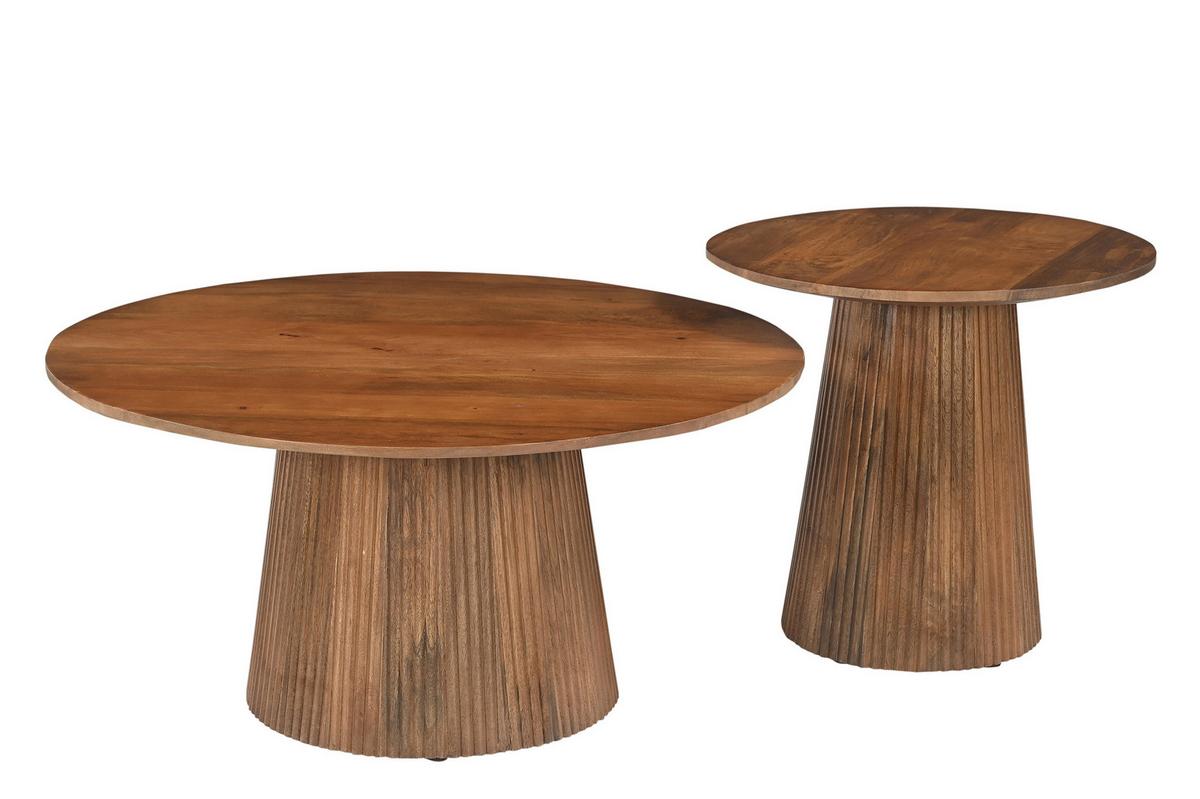 Beistelltisch Naturfarben B: 50 cm - Naturfarben, Design, Holz (50/50/46cm) - MID.YOU