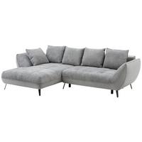 Ecksofa mit Schlaffunktion & Bettkasten Midway Grau - Schwarz/Grau, MODERN, Holz/Holzwerkstoff (187/282cm)