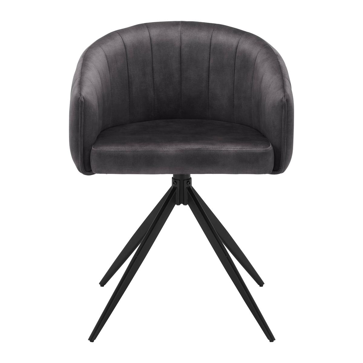 Židle DANIEL šedá - šedá/černá, Moderní, kov/dřevo (56/77/56cm) - Bessagi Home