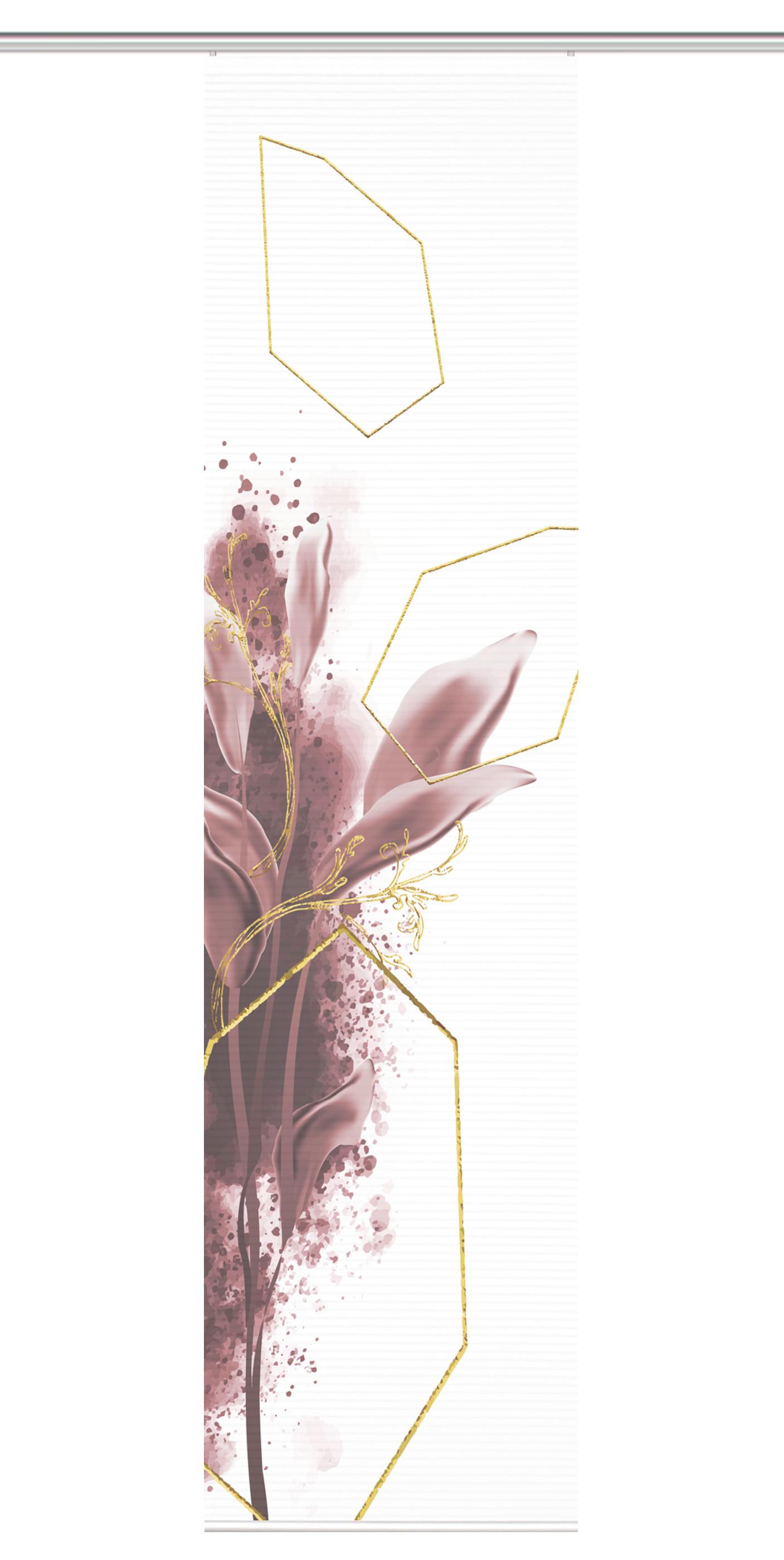 Flächenvorhang Signa - Rosa, Natur, Textil (60/245cm)