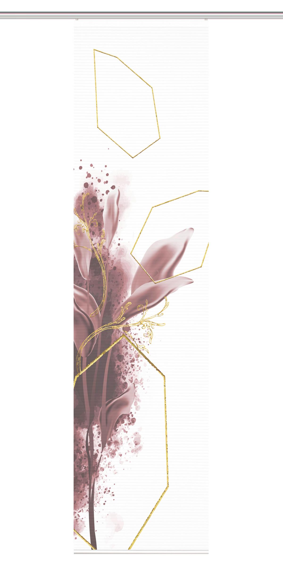 Flächenvorhang Signa - Rosa, Natur, Textil (60/245cm)