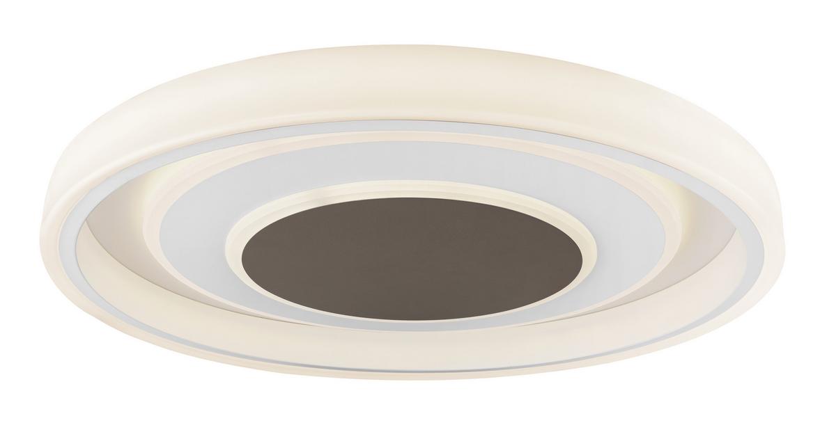LED-Deckenleuchte Goffi Ø 69 cm mit Farbtemperaturwechsler - Opal/Weiß, Design, Kunststoff/Metall (69/10cm) - Globo