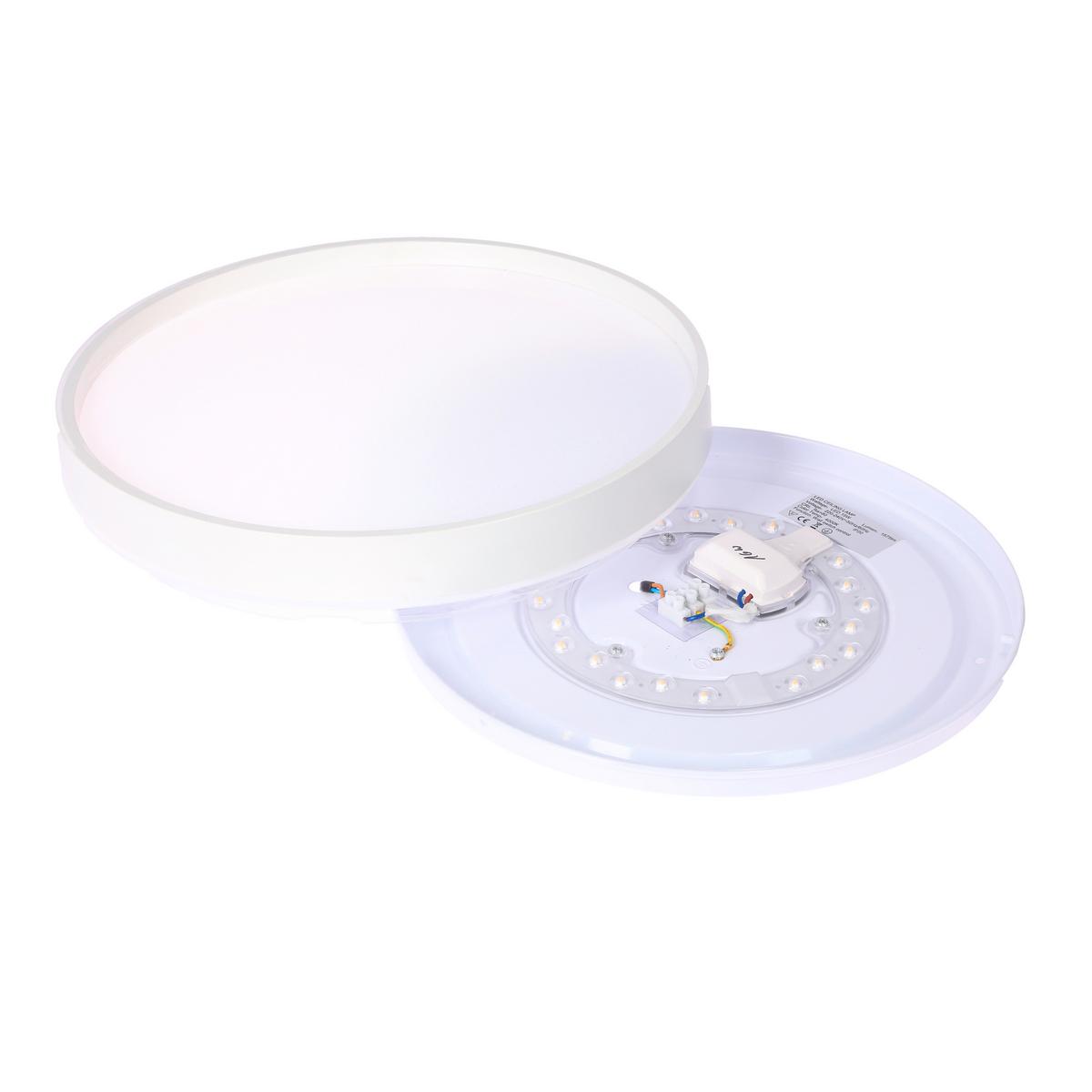 Led-deckenleuchte 13-11282 Texas - Weiß, KONVENTIONELL, Kunststoff/Metall (29/29/6cm)