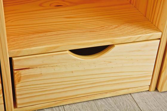 Stauraumbett CLAAS inkl. Nachtkästchen Stauraumbett Echtholz 90 x 200 cm