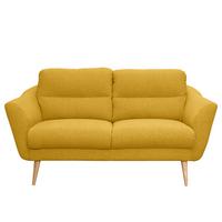 2-Sitzer-Sofa Tromso Gelb B: 158 cm - Gelb/Buchefarben, Design, Textil (158/87/88cm) - Livetastic