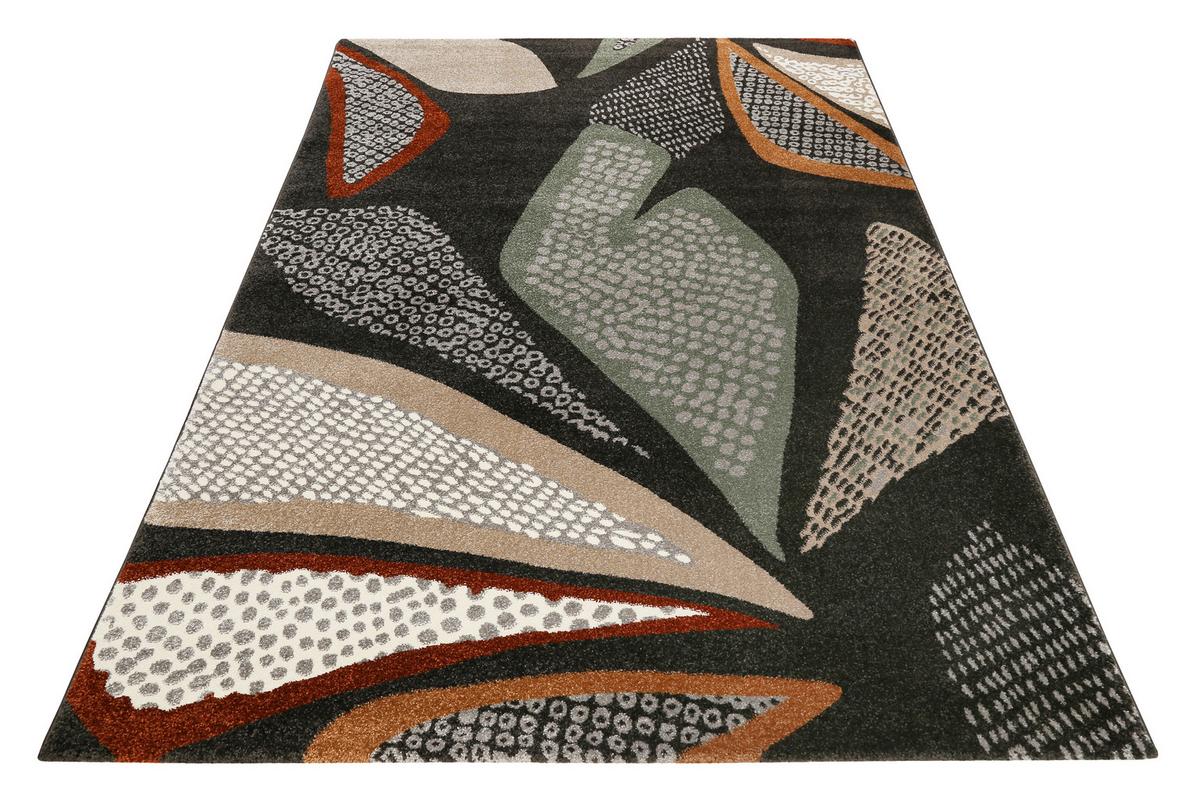 Flachwebeteppich Hazel - Anthrazit/Beige, KONVENTIONELL, Textil (133/200cm) - Esprit