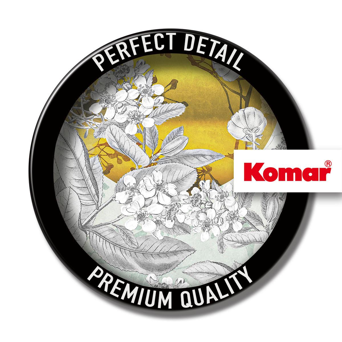 Vliestapete Karma - Goldfarben/Schwarz, Basics (200/250cm) - Komar