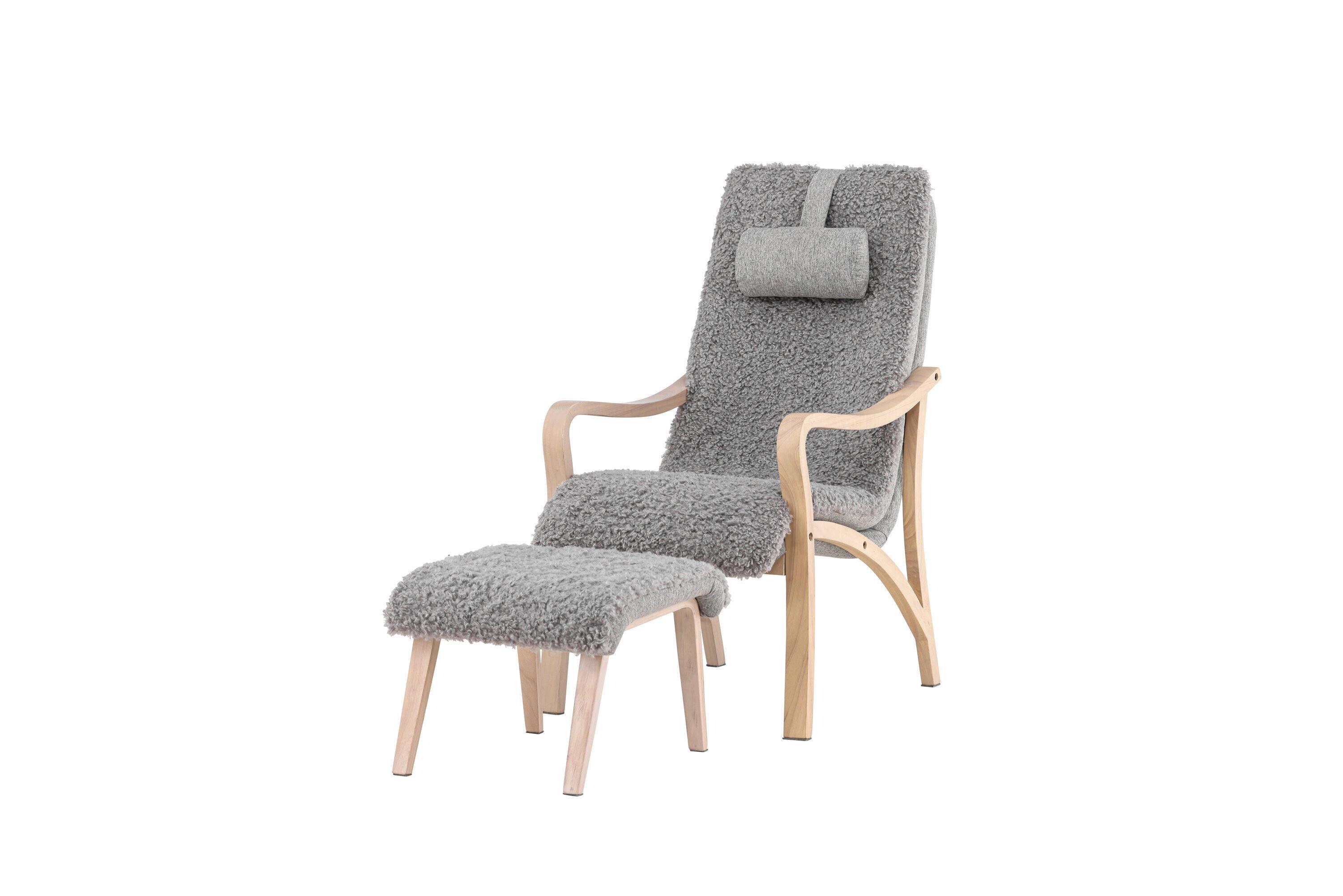 Armlehnstuhl Faro Eichefarben/Hellgrau B: 60cm - Eichefarben/Hellgrau, MODERN, Holz/Textil (60/107/89cm) - Livetastic