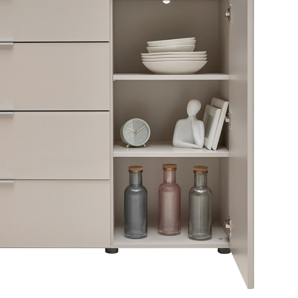 Kommode Siena Kaschmirfarben - černá/kašmírová, Moderní, kov/kompozitní dřevo (135/99/40cm) - Mömax