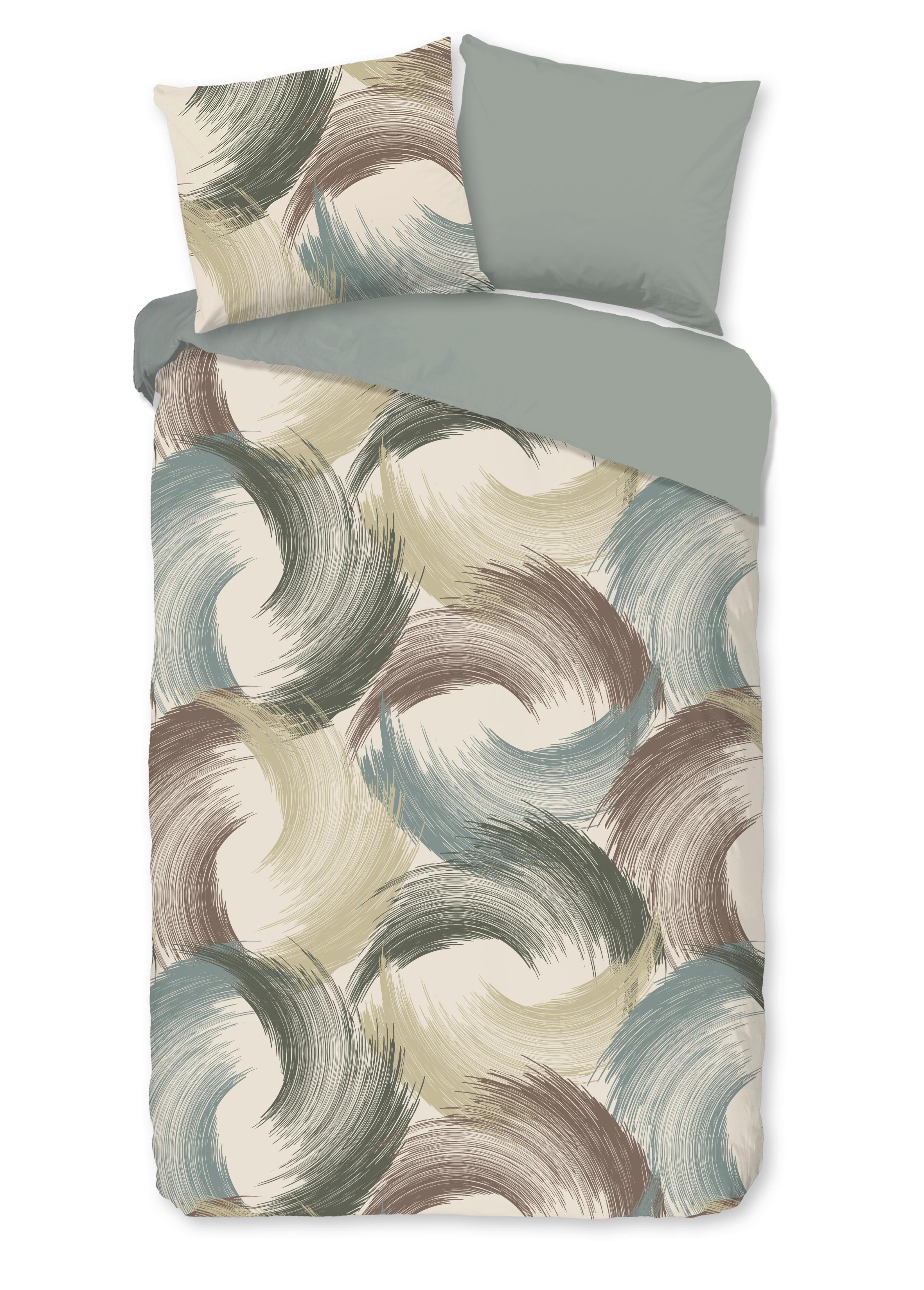 WENDEBETTWÄSCHE GASTON - Creme/Braun, Basics, Textil (140/200cm)