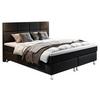 Boxspringbett mit Topper 180x200 Rotterdam Plus-F - Anthrazit/Silberfarben, KONVENTIONELL, Textil (180/200cm) - MID.YOU