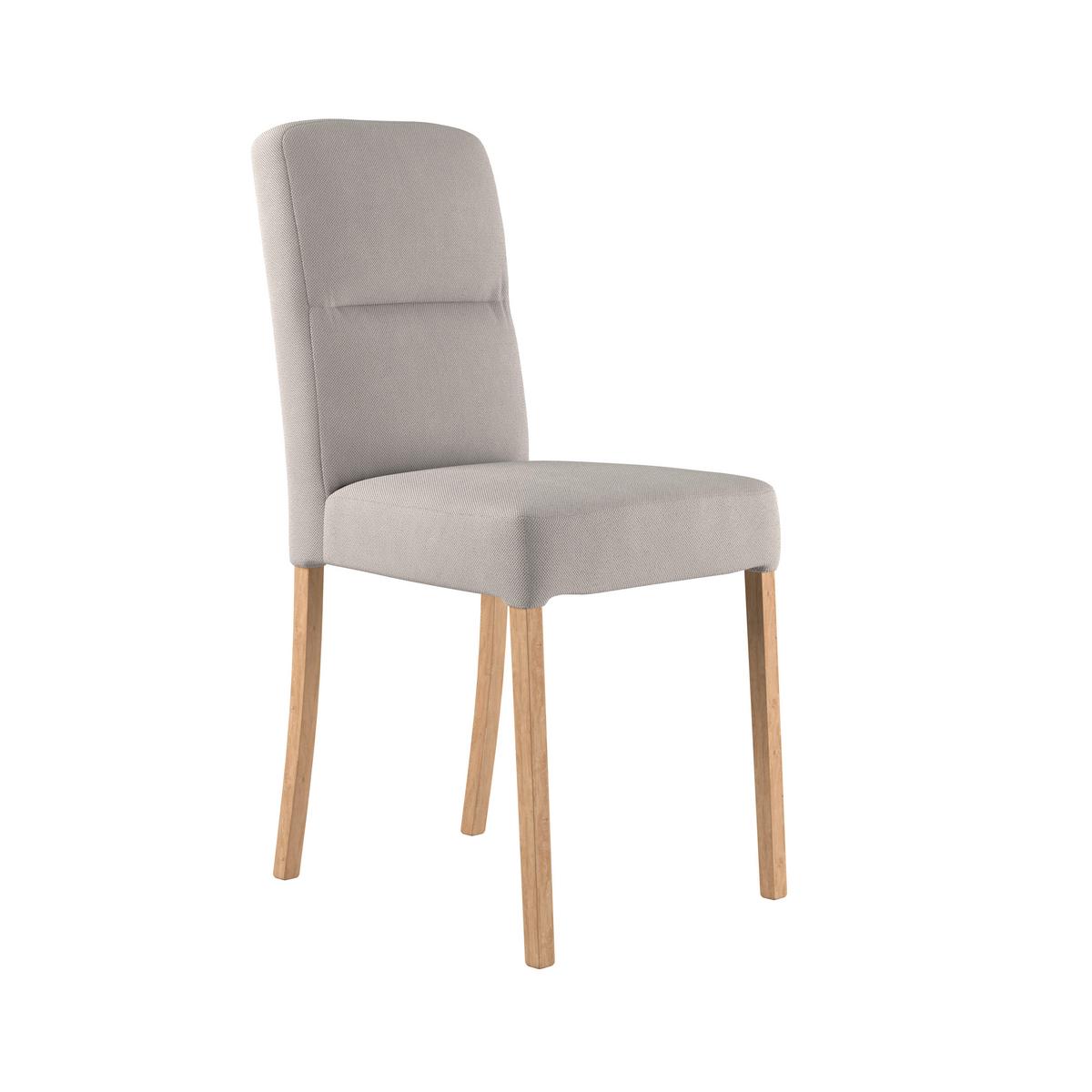 Vierfußstuhl Emma Ii Webstoff Weiß, B: 43 Cm - Eichefarben/Weiß, KONVENTIONELL, Holz/Textil (43/91/58cm)