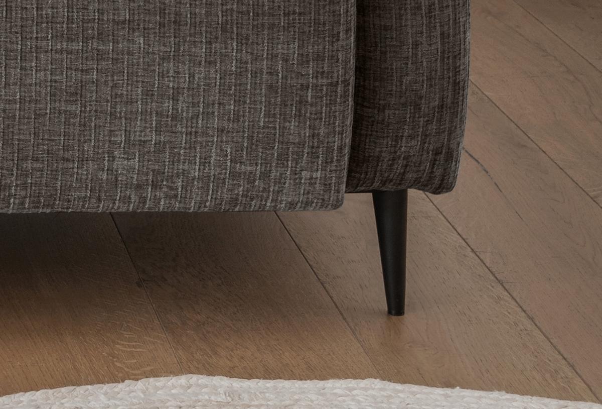 2-Sitzer-Sofa Marone Graubraun B: 140cm - Graubraun/Schwarz, MODERN, Textil (140/76/90cm) - Livetastic