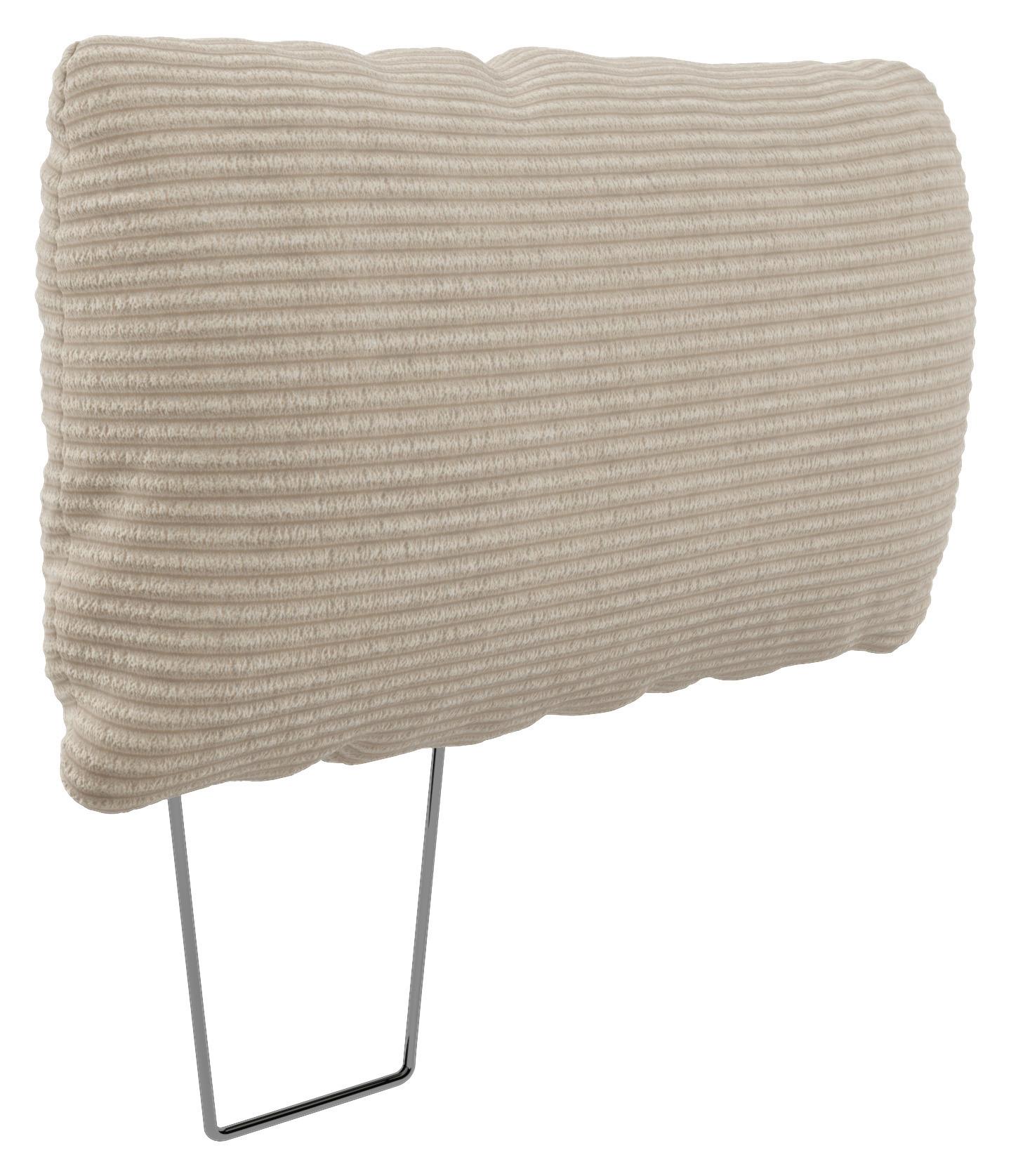 Opěrka hlavy LASSO, béžový manšestr - béžová, Lifestyle, textil (54/60/18cm)