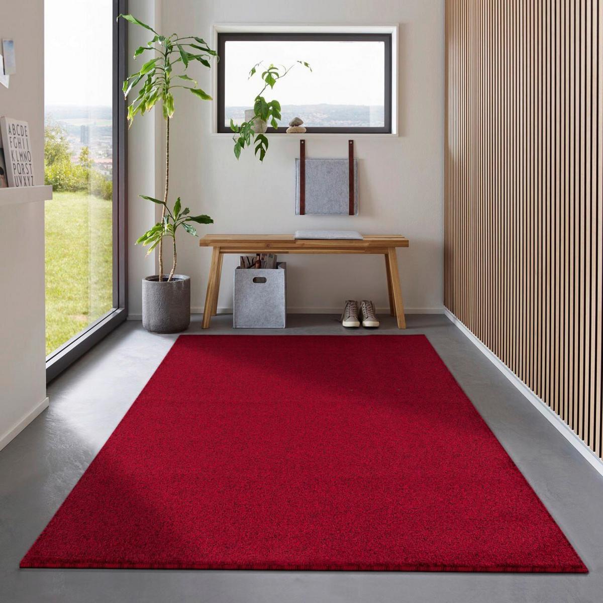 Hochflor Teppich Rot Ata 280x370 cm - Rot, Design, Textil (280/370cm) - Novel