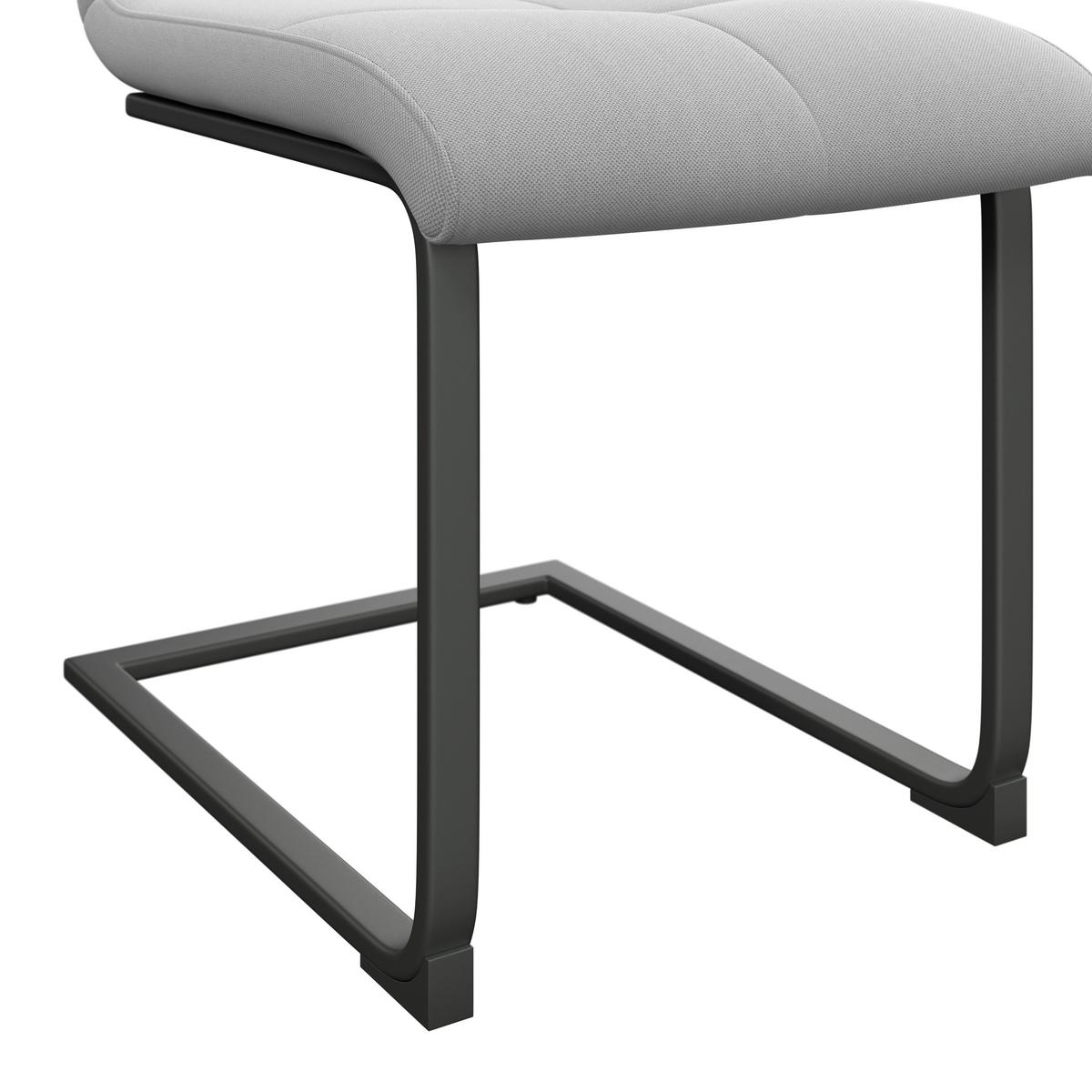 Schwingstuhl Tristan Webstoff hellgrau, B: 41cm - Hellgrau/Schwarz, MODERN, Holz/Textil (41/102/58cm) - James Wood
