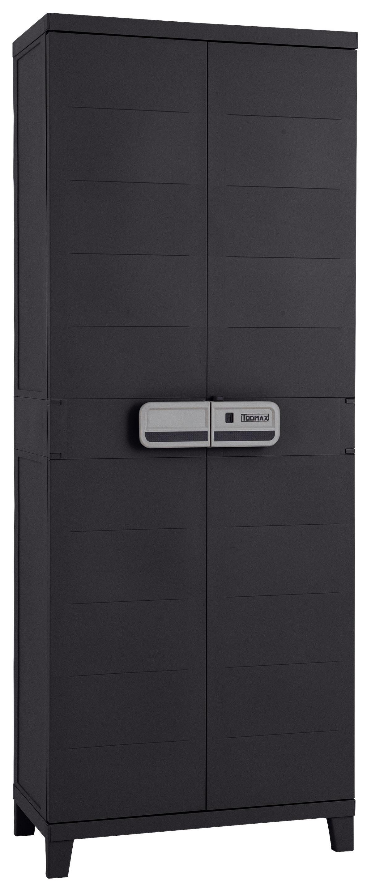 Geräteschrank 66/172/40 cm - Anthrazit, Basics, Kunststoff (66/172/40cm)