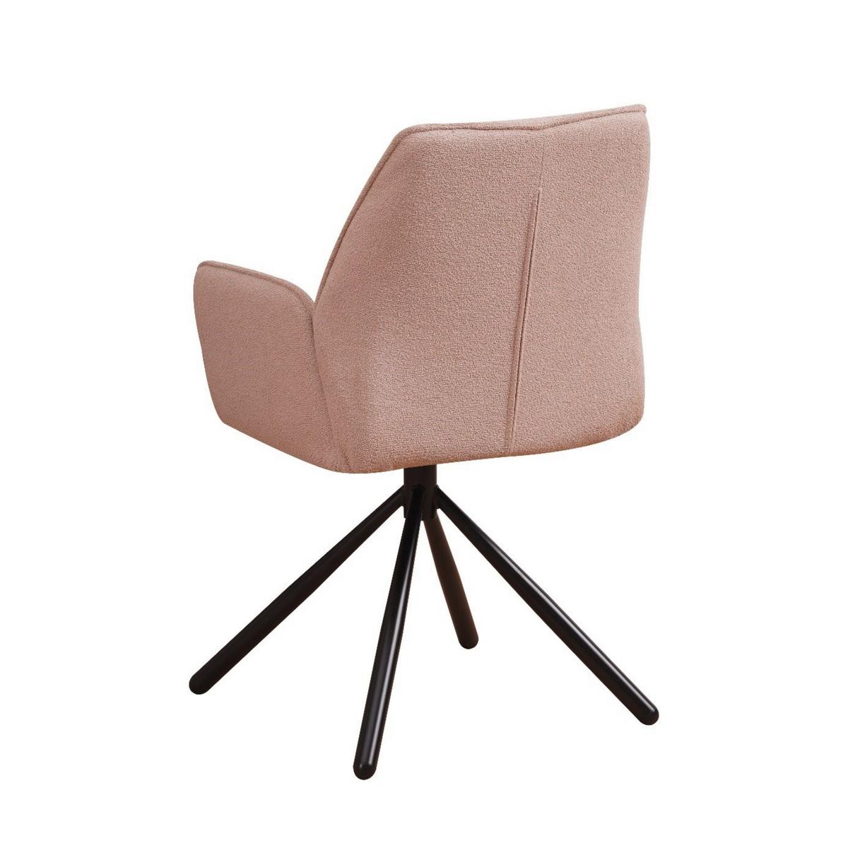 Armlehnstuhl-set Beige, Drehbar, B: 56 Cm - Cognac/Beige, MODERN, Textil/Metall (56/97/53cm) - MID.YOU