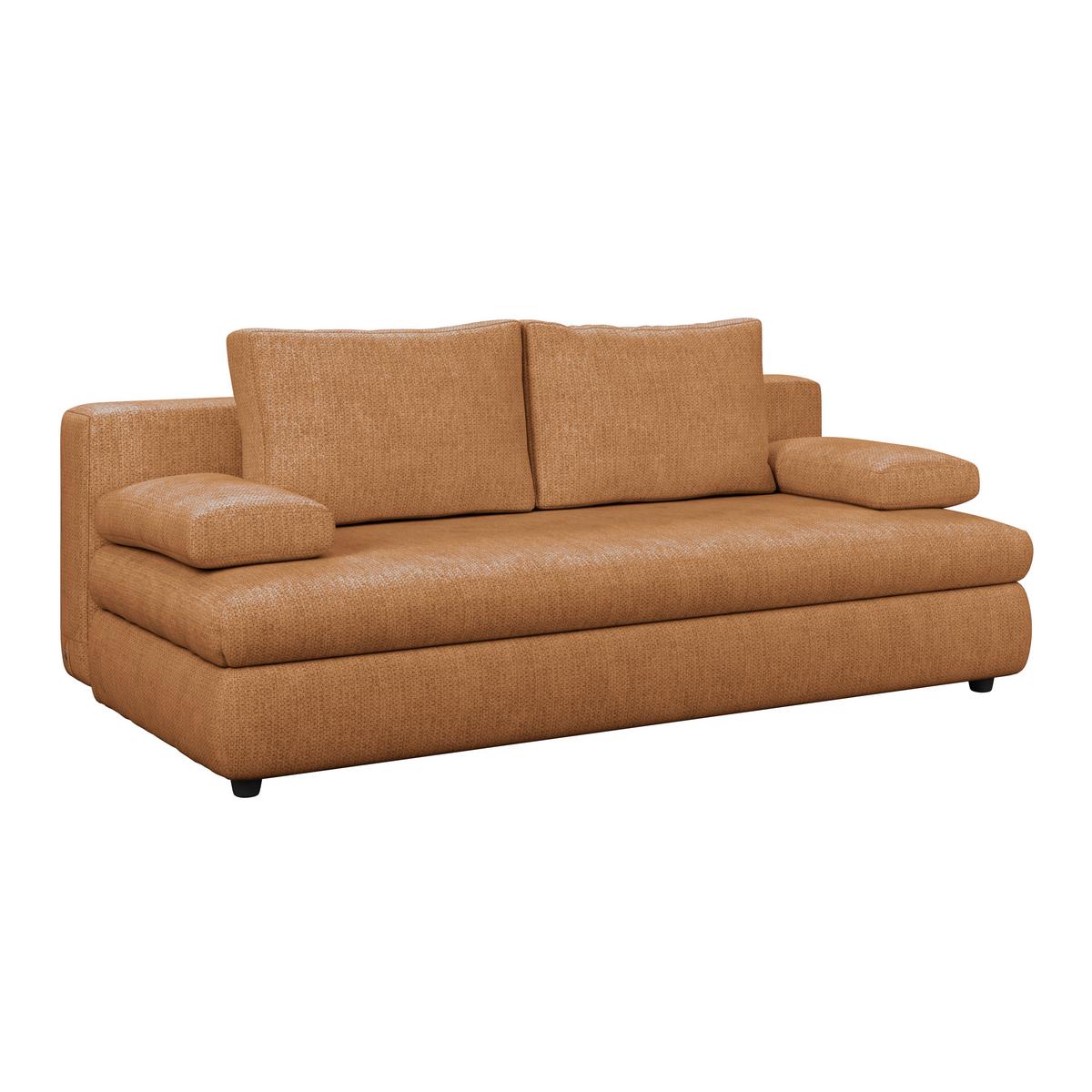 3-Sitzer-Sofa Oslo Mit Schlaffunktion Terra - Terracotta, Trend, Holz/Kunststoff (205/72/100cm)