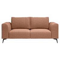 2-Sitzer-Sofa Seul Orange - Schwarz/Orange, Design, Holz/Textil (186/88/90cm) - MID.YOU