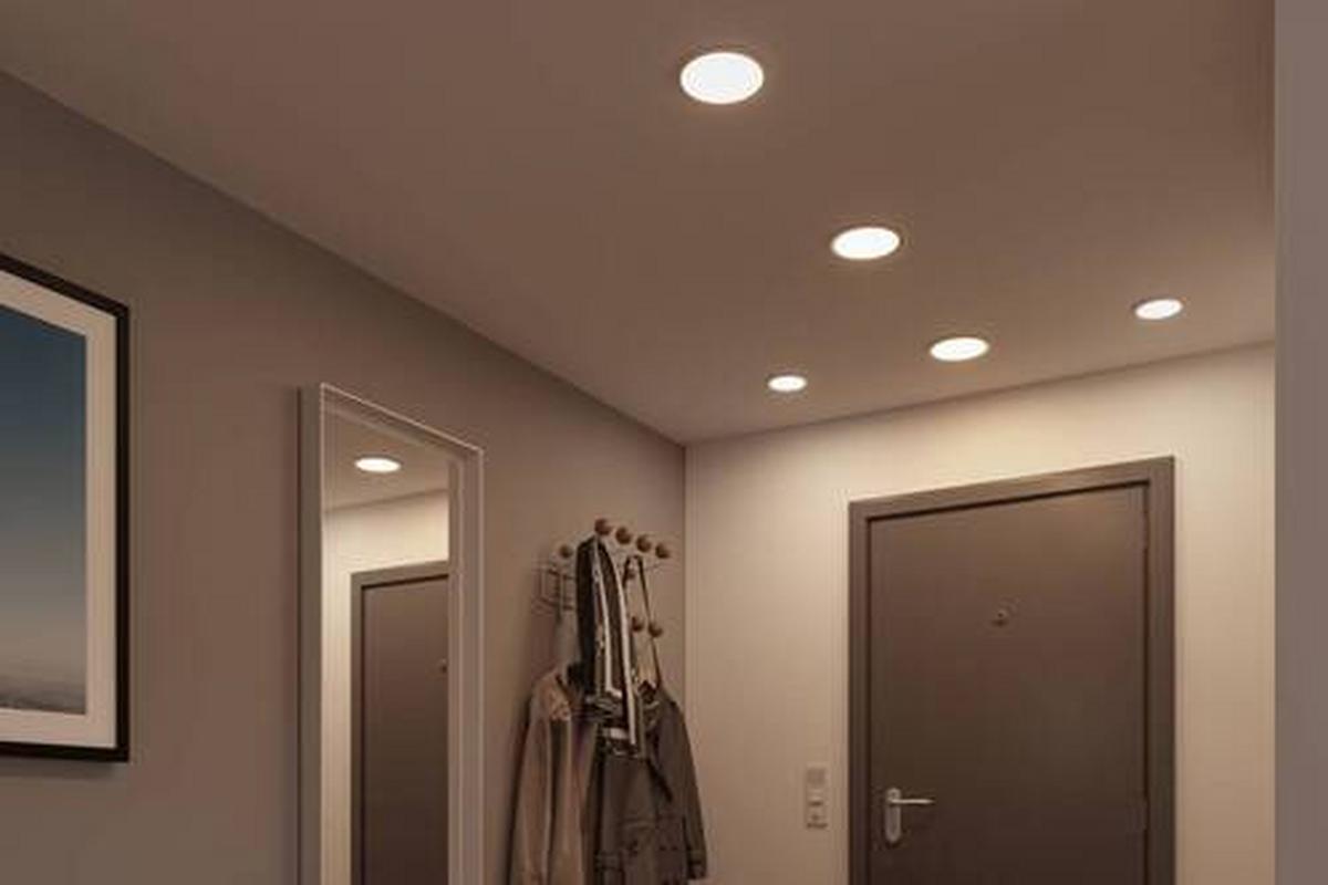 Led-paneel Ø 17,5 Cm Dimmbar - Weiß, Design, Kunststoff (17,5cm) - Paulmann