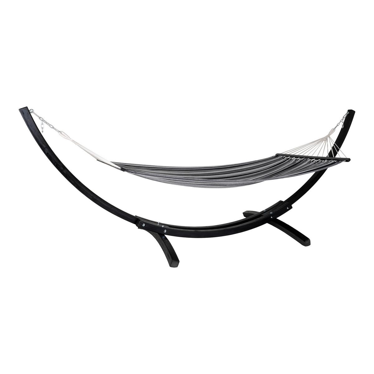 Hängematte Tripoli Schwarz B: 12 Cm - Schwarz, MODERN, Holz/Kunststoff (12/320cm) - MID.YOU