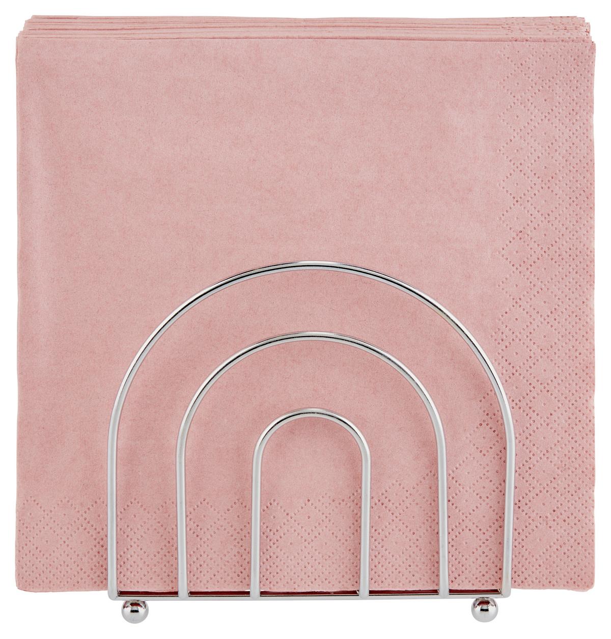 Serviettenhalter Sonnhild Sonnhild - Edelstahlfarben, MODERN, Metall (11,5/5/11cm) - Luca Bessoni
