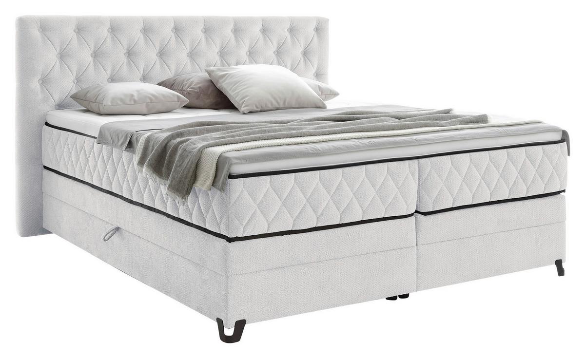 Boxspringbett Carmen A Creme 160x200 Cm - Türkis/Creme, KONVENTIONELL, Holz/Holzwerkstoff (160/200cm) - James Wood