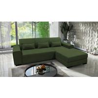 Ecksofa Classic Grün 270x175 cm - Schwarz/Grün, Design, Textil (270/175cm) - MID.YOU