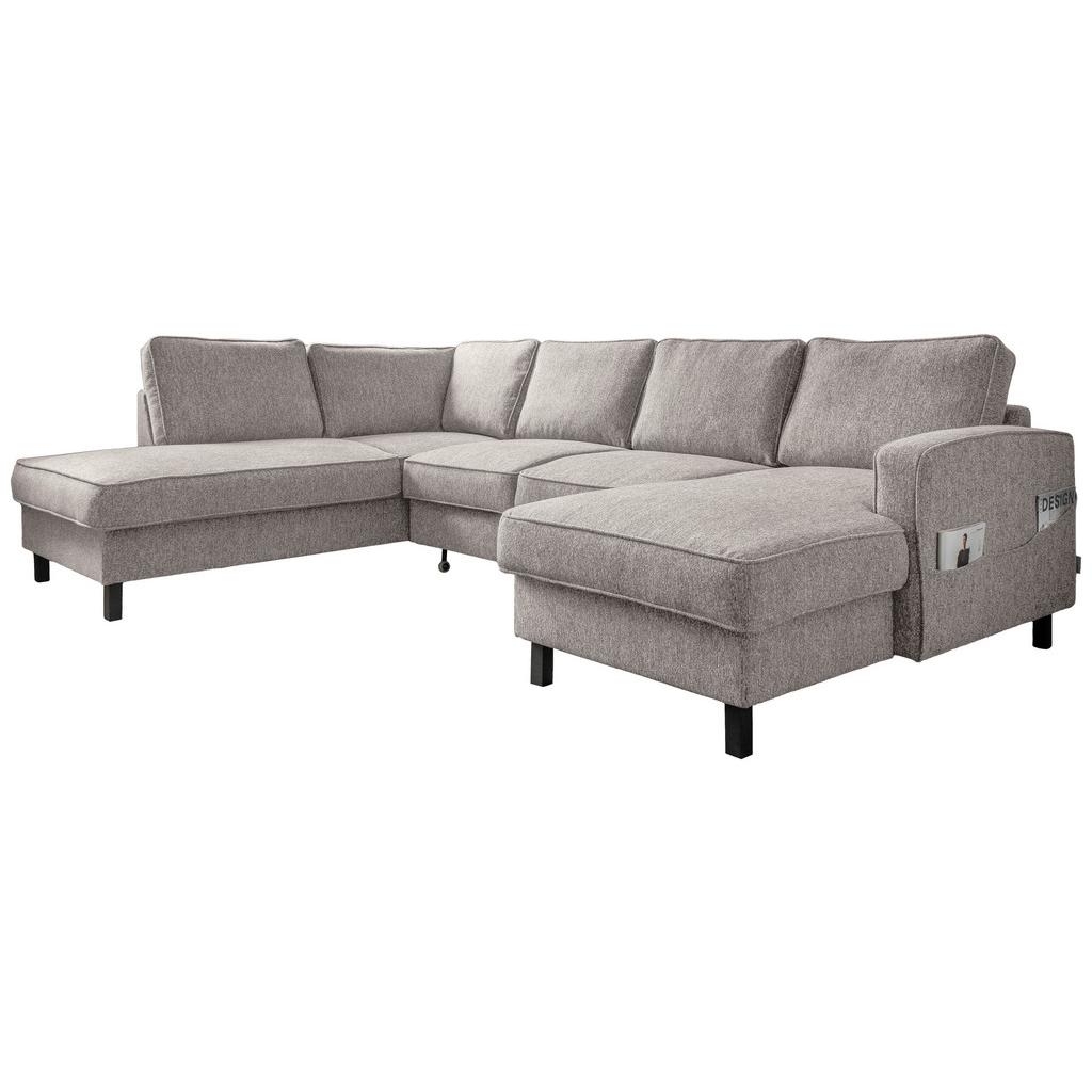 Wohnlandschaft Molly Grau/Weiß B: 298 cm