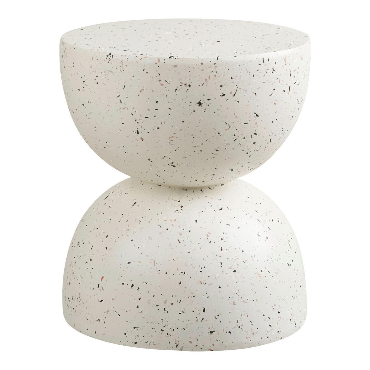 Beistelltisch Bonita Weiß B: 40cm - Weiß, Design, Glas/Keramik (40/40/45cm) - MID.YOU