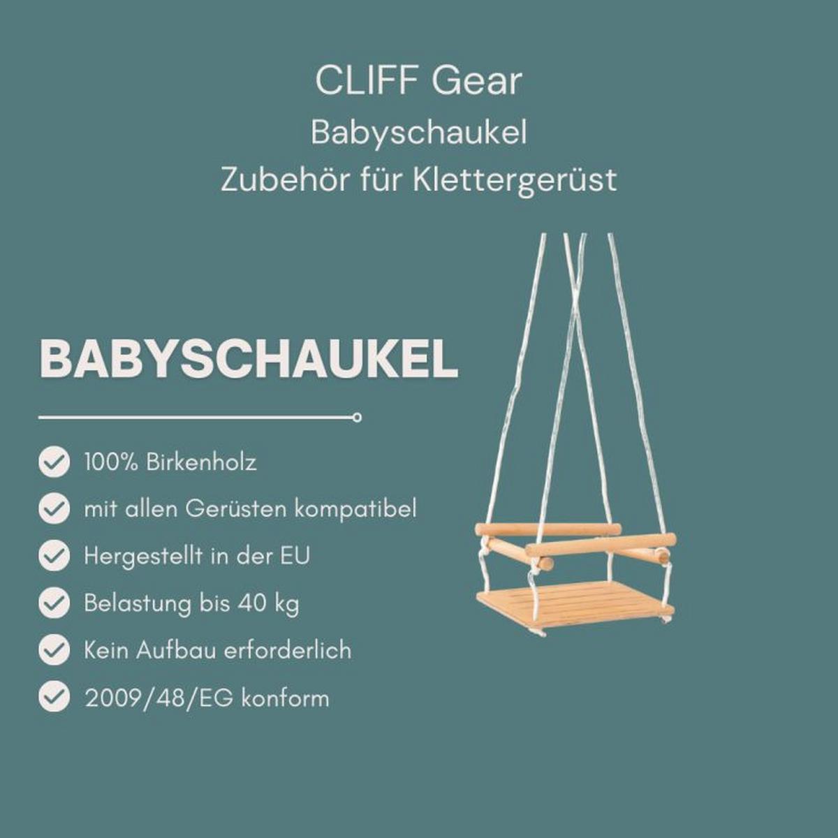 Babyschaukel natur 30x30 cm - Birkefarben, Basics, Holz (30/30/30cm) - CLIFF