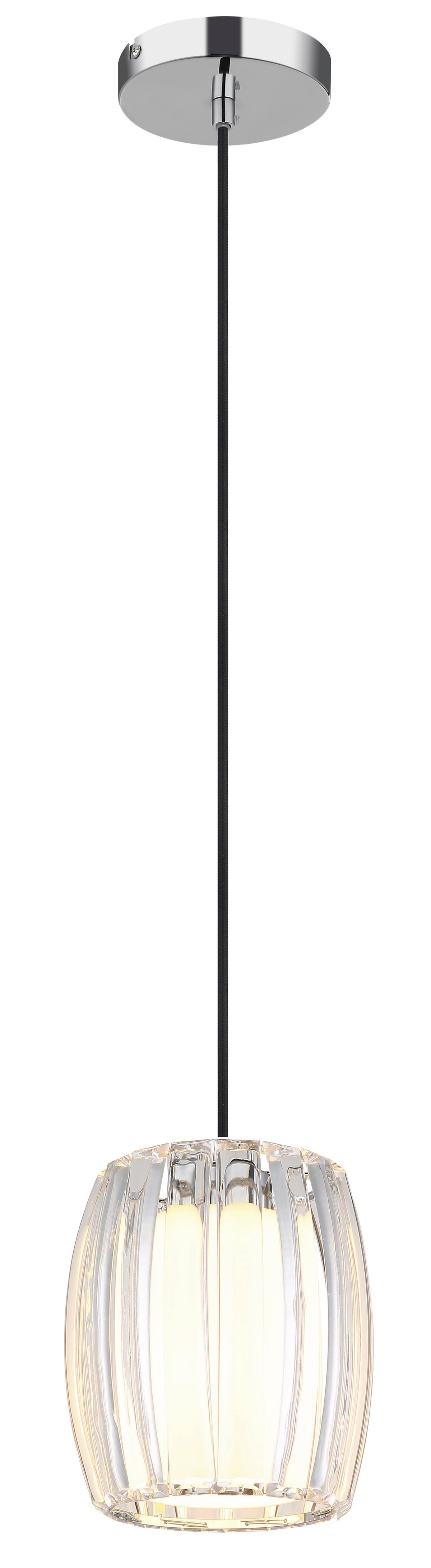 Hängeleuchte Exkl. 1xe27, 60w - Klar/Opal, Design, Glas/Kunststoff (18/120cm) - Globo