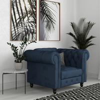 Sessel Firenze Blau, Relaxfunktion - Blau/Schwarz, Basics, Textil (111/83cm) - Livetastic