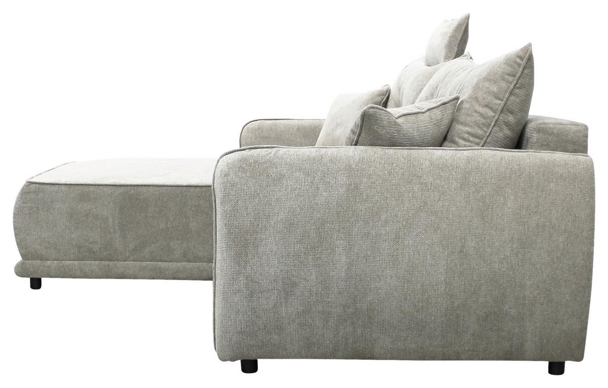 Ecksofa Fresh Graubraun 195x264 cm - Beige/Graubraun, Design, Textil (195/264cm) - MID.YOU