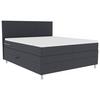 Boxspringbett Messina - Chromfarben/Anthrazit, KONVENTIONELL, Textil (140/200cm)